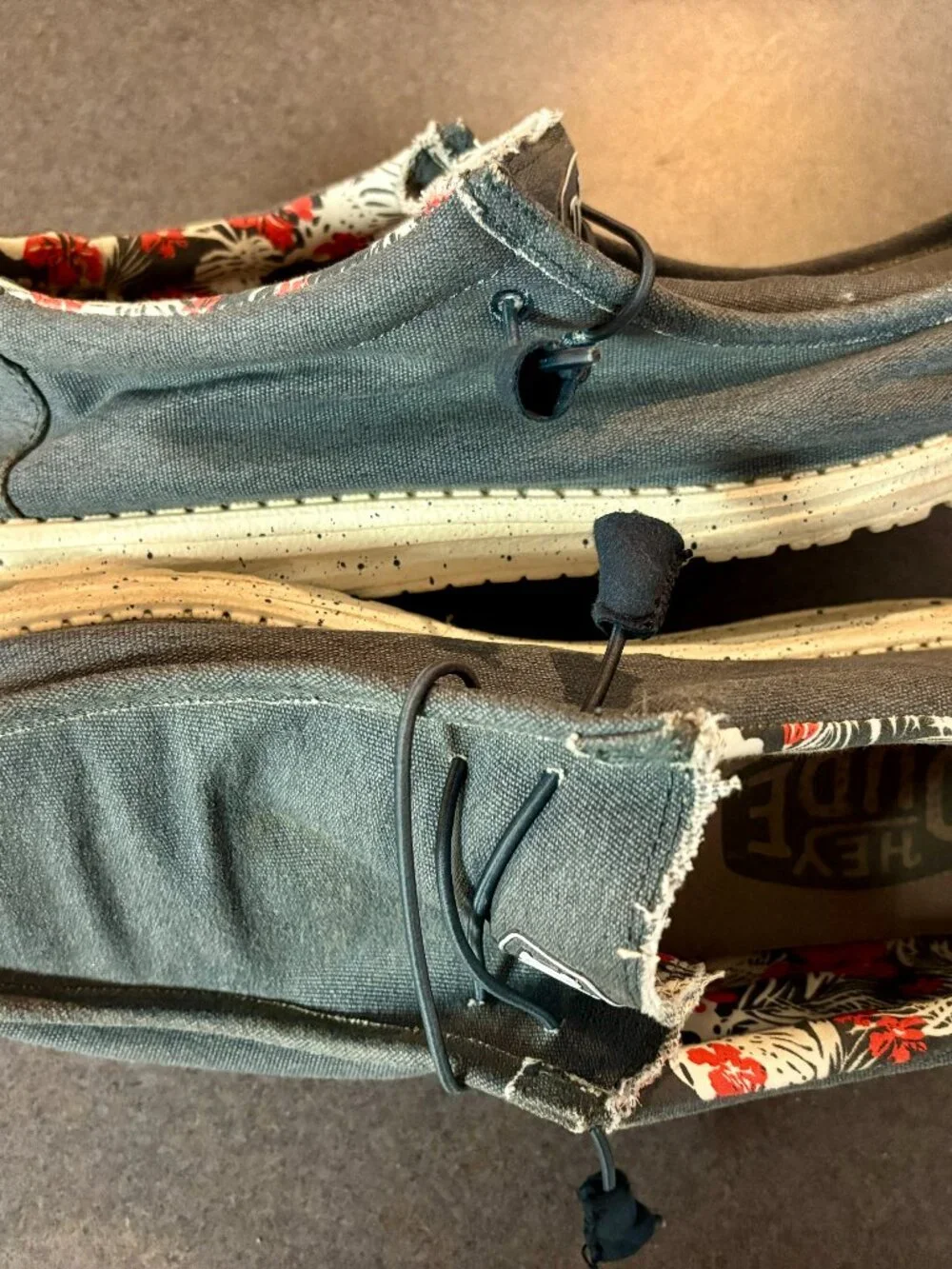 ~~Hey Dude Wally Stretch Slip On Shoes Men Sz 13 Blue   ALL FOOTWEAR ITEMS ARE P